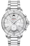 Movado 2600111 Series 800 Chronograph Men's Watch – Silver Dial & Silver Steel Strap