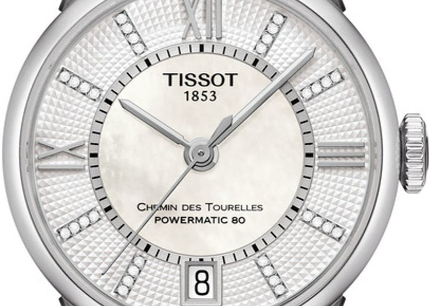 Tissot Chemin Des Tourelles Powermatic 80 Helvetic Silver Dial Silver Steel Strap Watch For Women - T099.207.11.116.00