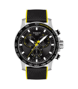 Tissot T Sport Supersport Chrono Tour De France Black Dial Black Nylon Strap Watch for Men - T125.617.17.051.00
