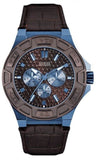 Guess W0674G5 Force Quartz Men's Watch – Brown Dial & Brown Leather Strap
