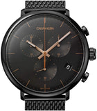 Calvin Klein High Noon Black Dial Black Mesh Bracelet Watch for Women - K8M27421