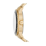 Michael Kors Cunningham Multifunction Black Dial Gold Steel Strap Watch For Men - MK7154