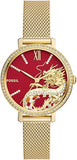 Fossil ES5316 Jacqueline Dragonsteel Limited Edition Women’s Watch – Red Dial with Gold Mesh Strap