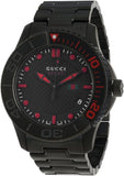 Gucci YA126230 G-Timeless Sport Men's Watch – Black Dial & Black Steel Bracelet