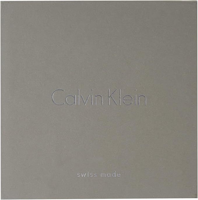 Calvin Klein Post Minimal Rose Gold Dial Black Leather Strap Watch For Men - K7622201