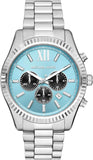 Michael Kors MK9165 Lexington Chronograph Quartz Men's Watch – Blue Dial & Silver Steel Strap