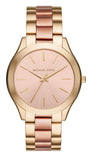 Michael Kors MK3493 Slim Runway Women's Watch – Pink Dial & Two-Tone Steel Bracelet
