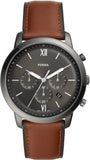 Fossil FS5512 Neutra Chronograph Men’s Watch – Grey Dial & Brown Leather Strap