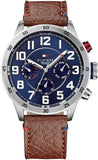 Tommy Hilfiger 1791066 Trent Quartz Men's Watch – Blue Dial & Brown Leather Strap