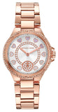 Michael Kors MK4700 Camille Multifunction Women's Watch – White Dial & Rose Gold Steel Strap