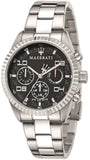Maserati R8853100012 Competizione Chronograph Men's Watch – Black Dial & Silver Steel Strap