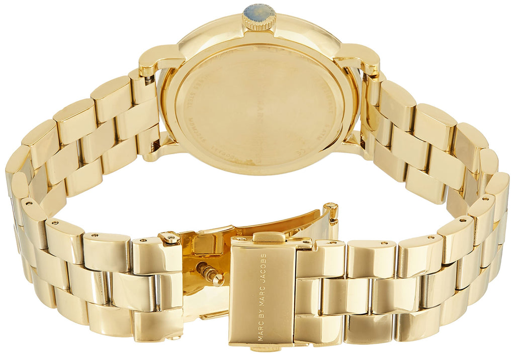 Marc Jacobs Fergus White Dial Gold Steel Strap Watch for Women - MBM8647