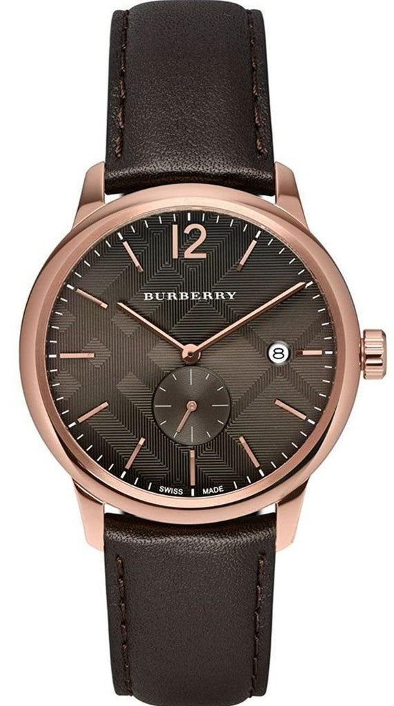 Burberry The Classic Brown Dial Brown Leather Strap Watch for Men - BU10012