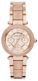 Michael Kors MK6110 Parker Women's Watch – Pink Dial & Two-Tone Steel Bracelet
