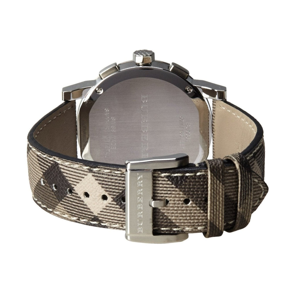 Burberry The City Smoked Brown Dial Brown Leather Strap Watch for Men - BU9361