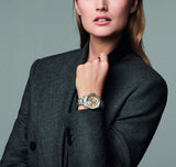 Hugo Boss Hera Chronograph Silver Dial Two Tone Steel Strap Watch for Women - 1502446