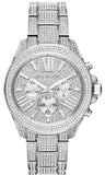 Michael Kors MK6317 Wren Chronograph Crystals Women's Watch – Silver Dial & Silver Steel Strap
