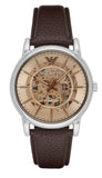 Emporio Armani AR1982 Luigi Meccanico Men's Watch – Brown Dial & Brown Leather Strap