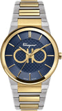 Salvatore Ferragamo SFHP00821 Sapphire Men's Watch – Blue Dial & Two-Tone Steel Strap