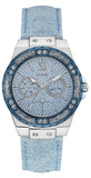 Guess W0775L1 Limelight Quartz Men's Watch – Blue Dial & Blue Leather Strap