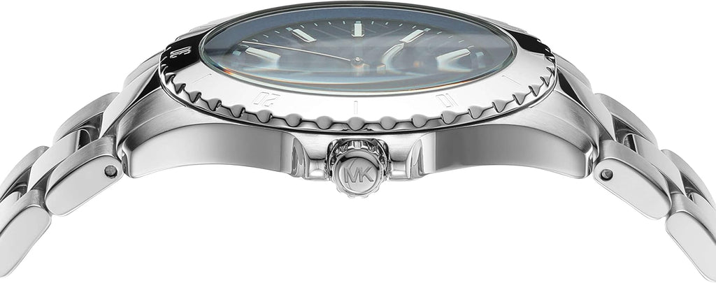 Michael Kors Everest Three-Hand Blue Dial Silver Steel Strap Watch For Men - MK9079