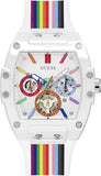 Guess GW0720G1 Phoenix Analog Men’s Watch – White Dial & White Silicone Strap