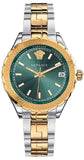 Versace V12050015 Hellenyium Women's Watch – Green Dial & Two-Tone Steel Strap