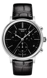 Tissot T122.417.16.051.00 Carson Premium Chronograph Men's Watch – Black Dial & Black Leather Strap