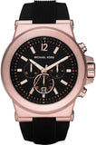 Michael Kors MK8184 Dylan Men's Watch – Black Dial & Black Rubber Strap