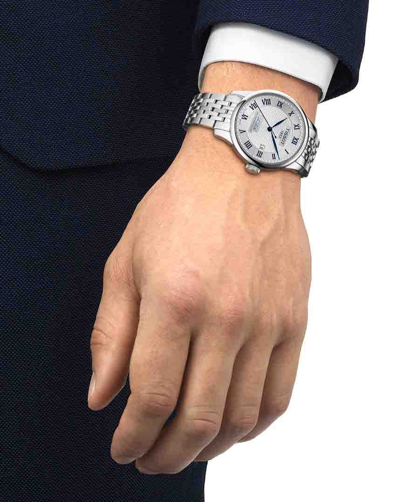 Tissot T006.407.11.033.03 Le Locle Powermatic 80 Men's Watch – Silver Dial & Silver Steel Strap