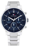 Tommy Hilfiger 1710588 Tyson Chronograph Quartz Men's Watch – Blue Dial & Silver Steel Bracelet