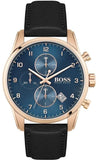 Hugo Boss 1513783 Skymaster Chronograph Men's Watch – Blue Dial & Black Leather Strap