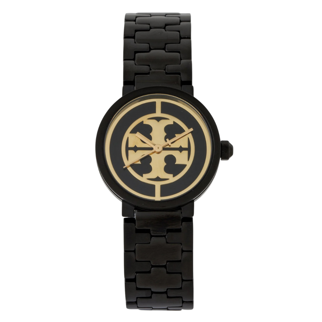 Tory Burch Reva Black Dial Black Steel Strap Watch for Women - TBW4038