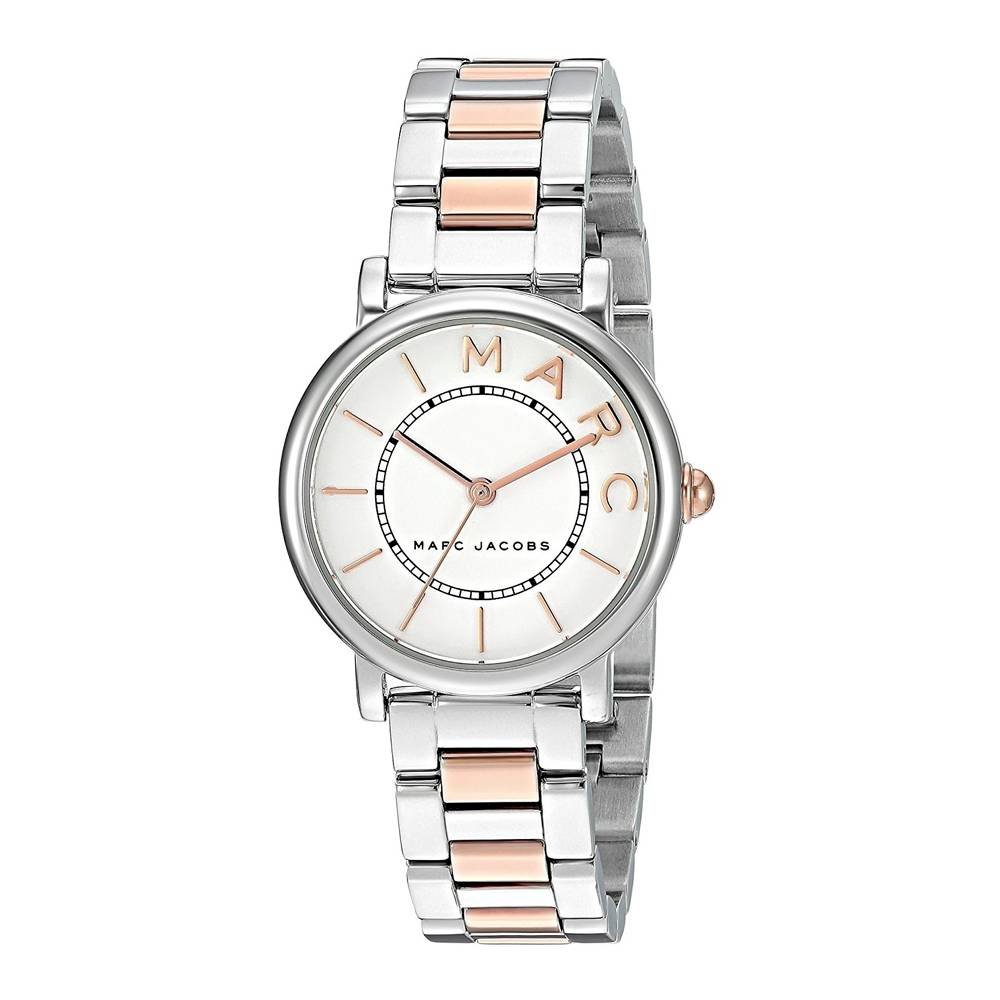 Marc Jacobs Roxy White Dial Two Tone Steel Strap Watch for Women - MJ3553