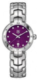 Tag Heuer Link Diamonds Women's Watch WAT1418.BA0954 – Purple Dial with Silver Steel Strap