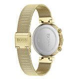 Hugo Boss Flawless White Dial Gold Mesh Bracelet Watch for Women - 1502552
