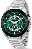Maserati R8873612060 Traguardo Chronograph Men's Watch – Green Dial & Silver Steel Strap