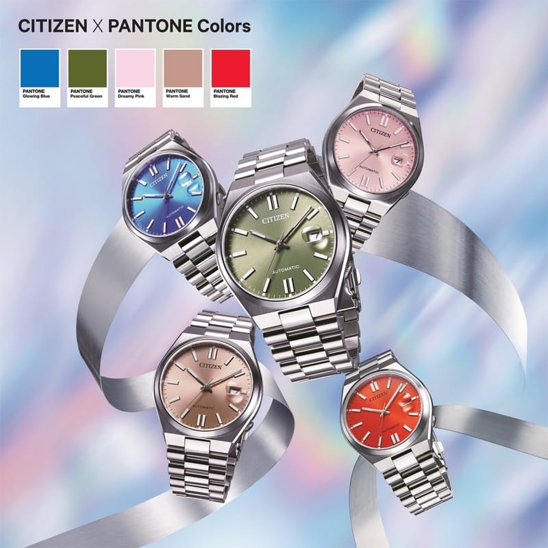Citizen x Pantone NJ0158-89Y Men's Automatic Watch – Warm Sand Dial with Silver Steel Strap
