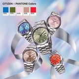 Citizen x Pantone NJ0158-89Y Men's Automatic Watch – Warm Sand Dial with Silver Steel Strap