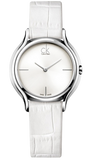 Calvin Klein K2U231K6 Skirt Quartz Women's Watch – White Dial & White Leather Strap