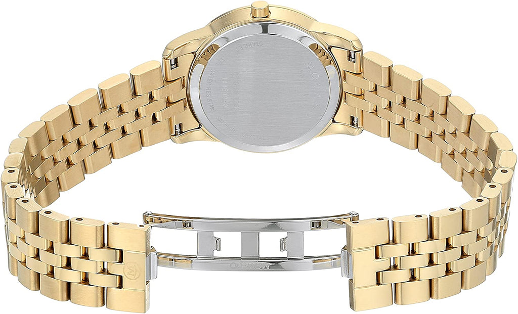 Movado Museum Classic Diamonds Mother of Pearl Dial Gold Steel Strap Watch For Women - 0606998