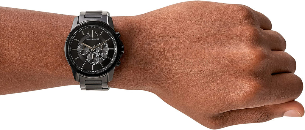 Armani Exchange Drexler AX2639 Men's Chronograph Watch – Black Dial with Black Stainless Steel Strap