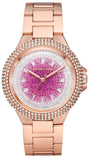 Michael Kors MK7340 Camille Analog Women's Watch – Pink Dial & Rose Gold Steel Strap