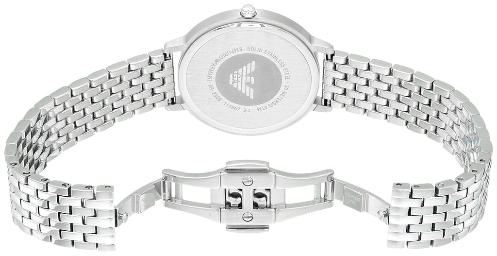 Emporio Armani Kappa Mother of Pearl Dial Silver Mesh Bracelet Watch For Women - AR2511