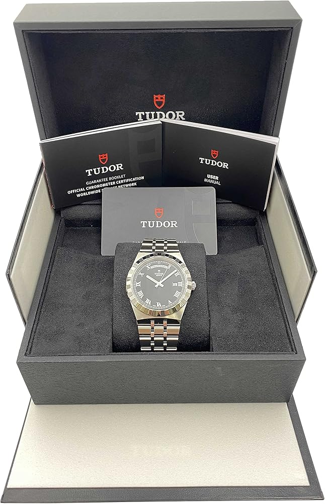Tudor M28600-0003 Royal Automatic Men's Watch – Black Dial & Silver Steel Strap