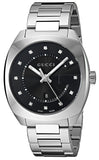 Gucci YA142404 GG2570 Diamonds Women's Watch – Black Dial & Silver Steel Bracelet