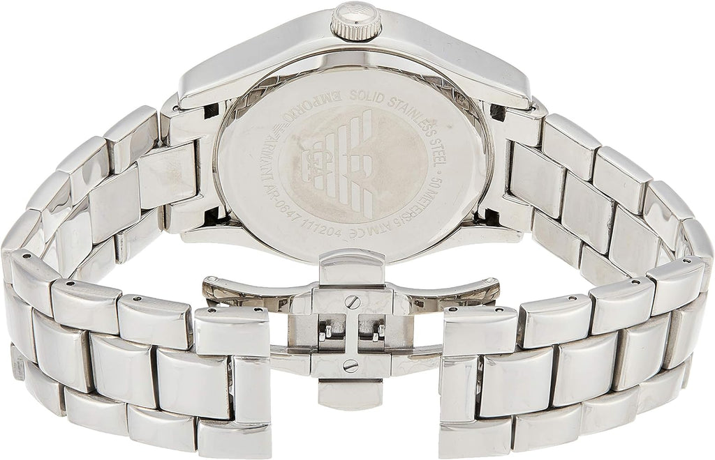 Emporio Armani Classic Quartz Silver Dial Silver Steel Strap Watch For Men - AR0647