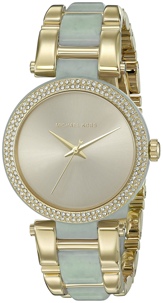 Michael Kors Delray Rose Gold Dial Two Tone Steel Strap Watch for Women - MK4317
