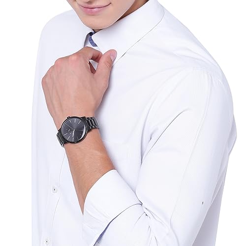 Armani Exchange Cayde AX2701 Men's Analog Watch – Black Dial with Black Stainless Steel Strap