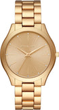 Michael Kors MK4501 Slim Runway Quartz Women's Watch – Gold Dial & Gold Steel Bracelet